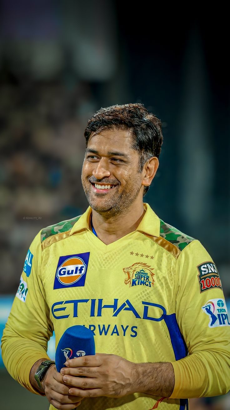 MS Dhoni in CSK yellow, recent